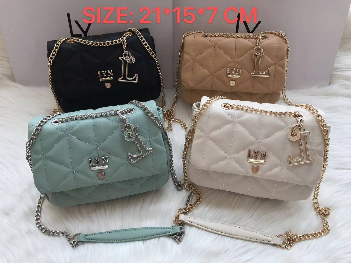 Lyn New Gold replacement chain shoulder bag with colors Shop