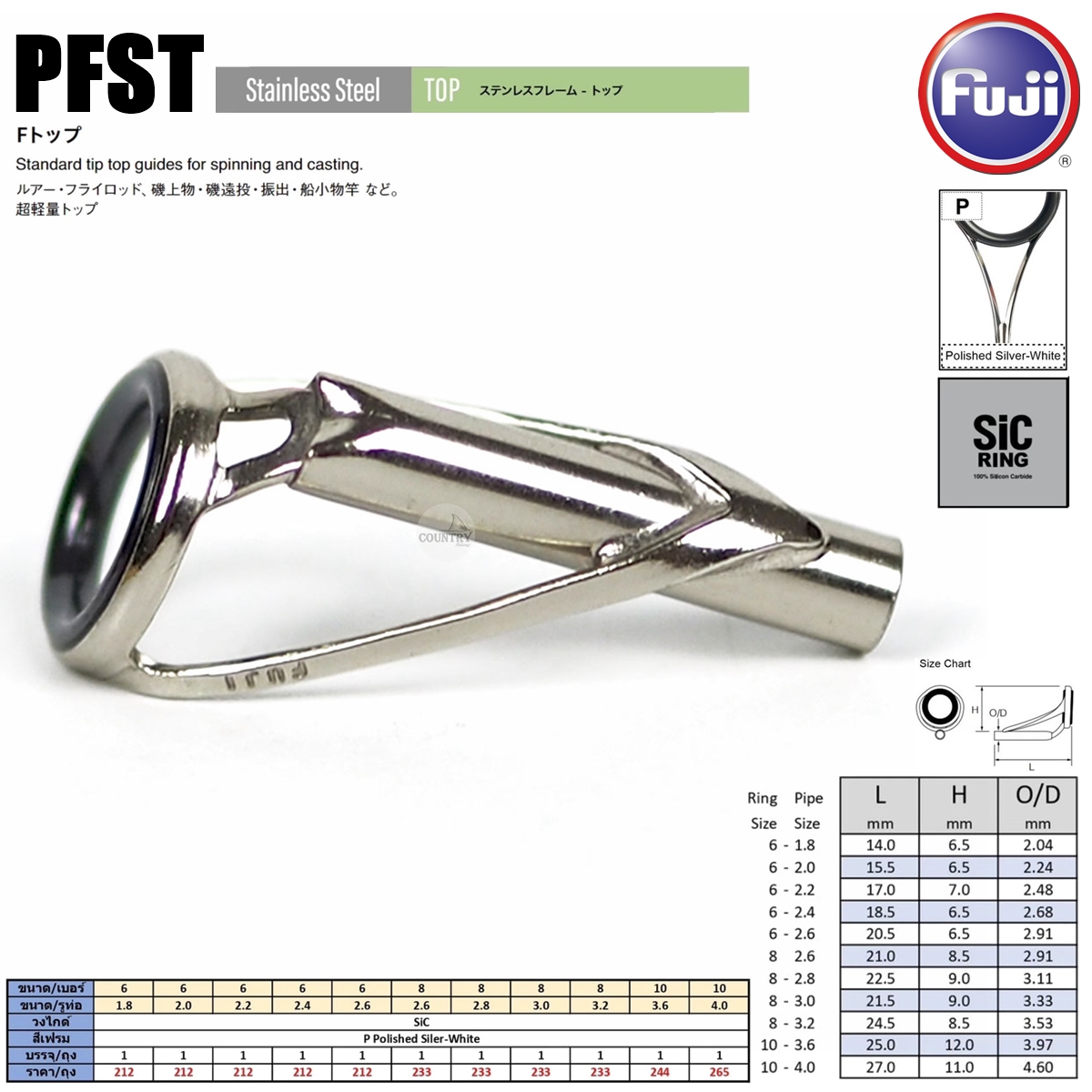 Acheter Guide de tige Fuji PLDBSG taille 6, cadre en acier inoxydable SIC x 1 (1585 Acheter Guide de tige Fuji PLDBSG taille 6, cadre en acier inoxydable SIC x 1 (1585