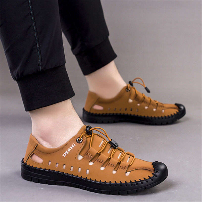 Black Loafers/ Slip Ons Leather Casual Shoes Men Breathable Cow