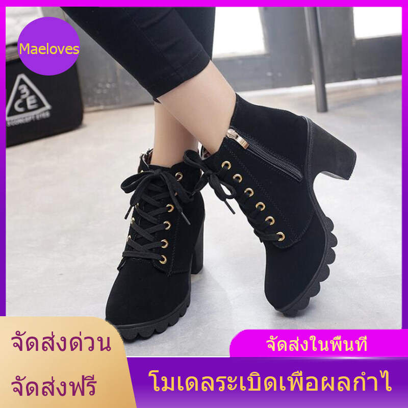 2021 NEW Autumn And Winter Martin Boots Women'S Lace-Up High