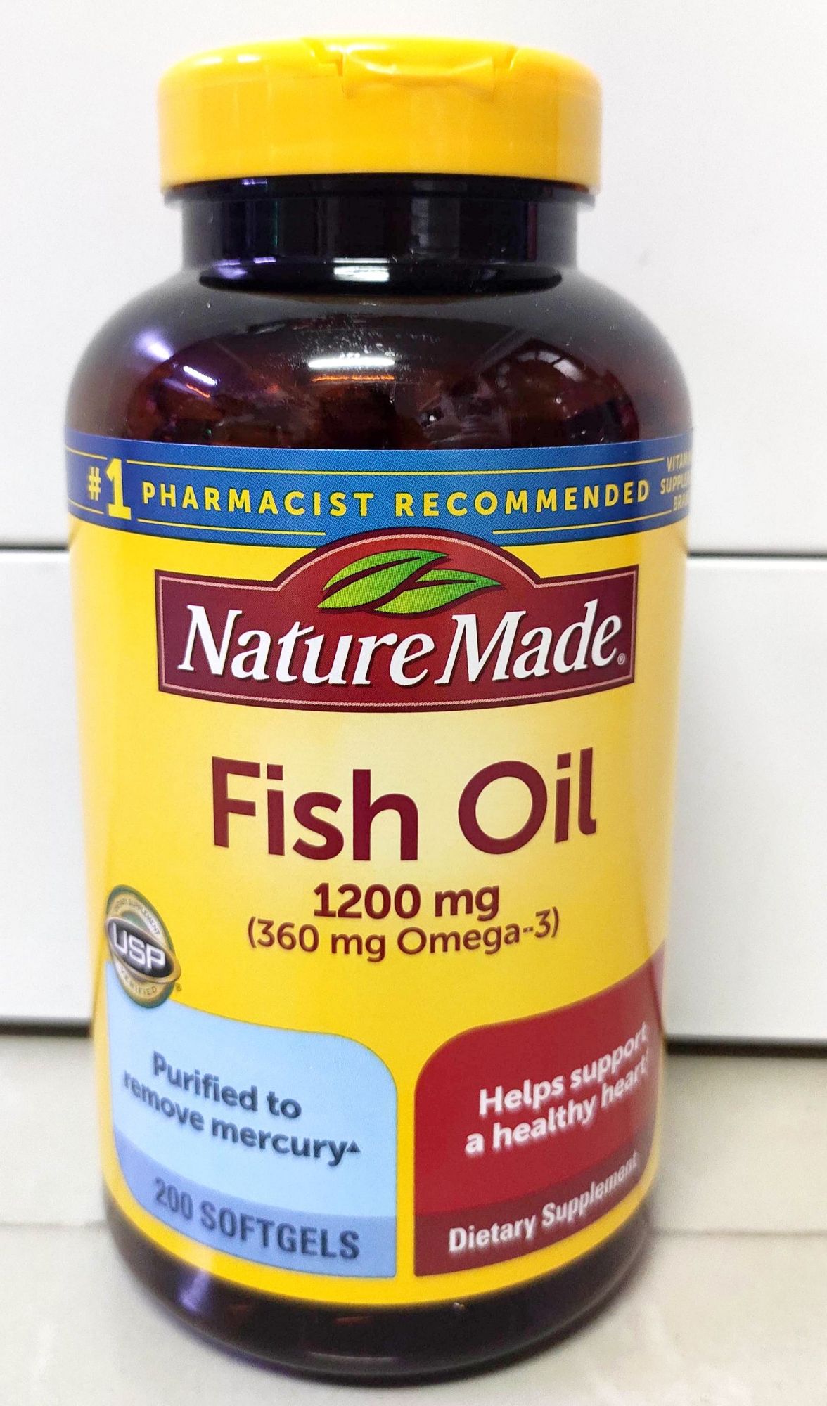 Nature Made Fish Oil 1200mg ( 360mg Omega-3 ) 200 Softgels: Buy Online at  Best Prices in Myanmar | Shop.com.mm
